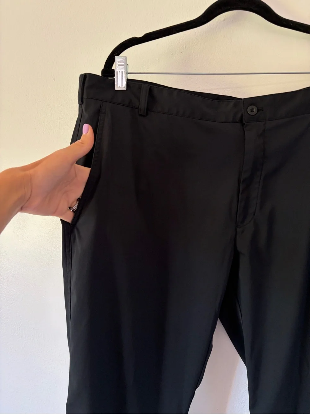 Nike Golf Black Dri Fit Straight Leg Athletic Pants Size W38XL30